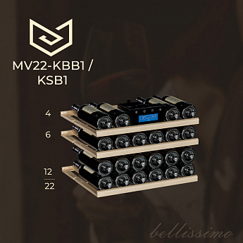 картинка Встраиваемый винный шкаф Meyvel MV22-KBB1 